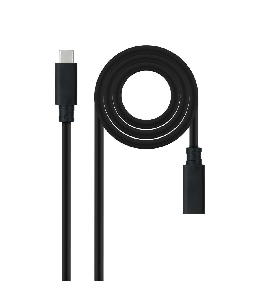 Cable usb-c 3.2 gen2x2 20gbp 100w/5a, 4k/60hz, usb-c/m-h 0.5 m negro nanocable