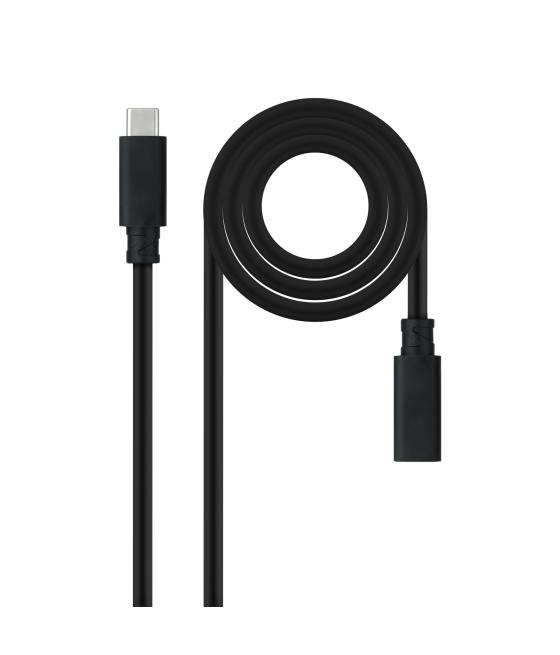 Cable usb-c 3.2 gen2x2 20gbp 100w/5a, 4k/60hz, usb-c/m-h 1.5 m negro nanocable