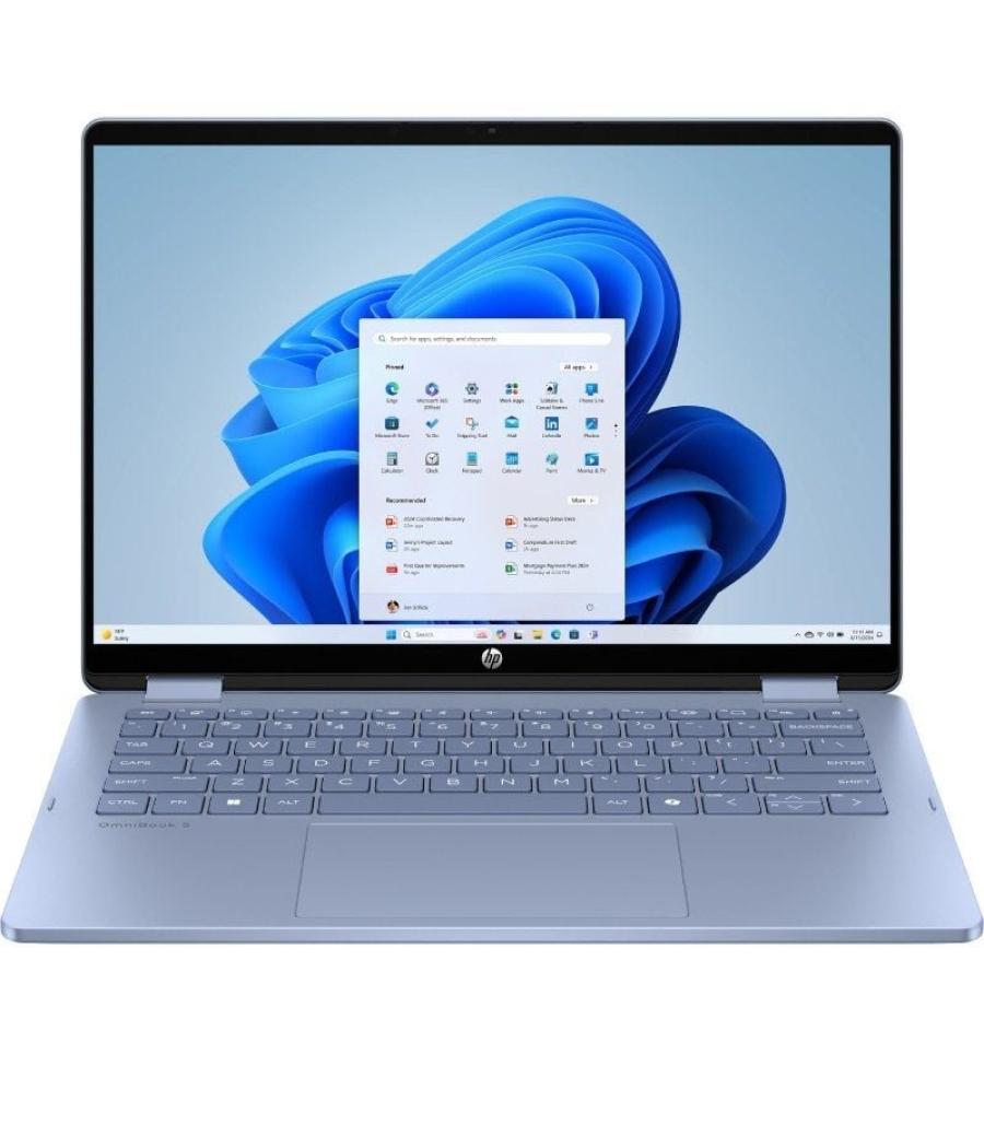 Portátil convertible hp omnibook 5 flip 14-fp0021ns intel core 7-150u/ 16gb/ 1tb ssd/ 14' táctil/ win11
