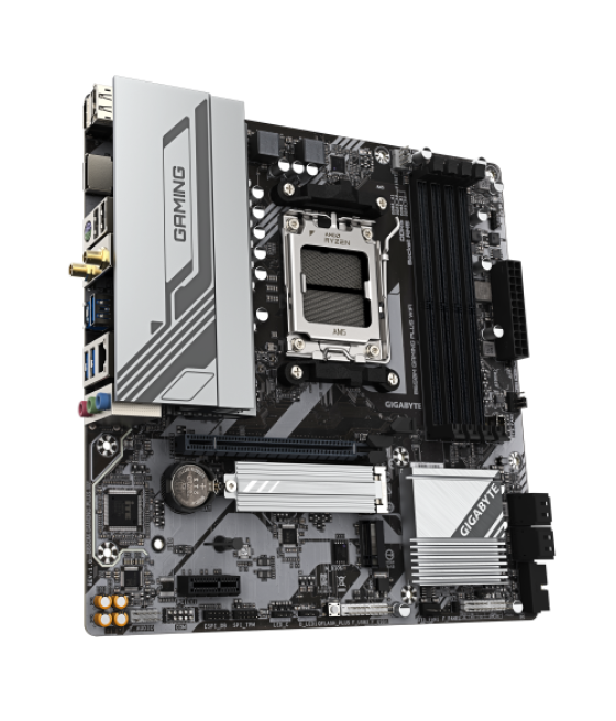 Gigabyte b650m gaming plus wifi placa base - procesadores amd ryzen 9000, vrm de 5+2+2 fases, hasta 8000 mhz ddr5, 2xpcie 4.0 m.