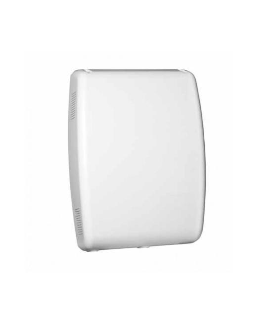 Caja de plástico en color blanco vacía con puerta desmontable para centrales PowerSeries Pro