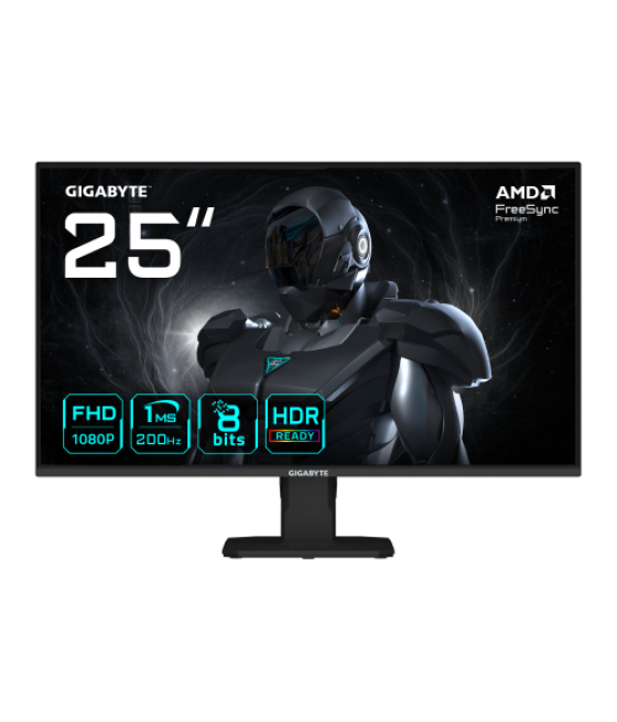 Gigabyte gs25f2 monitor gaming 25" fhd - 1920 x 1080, 200hz, 1ms, 300 cd/m², display hdr 10, hdmi 2.0, displayport 1.4