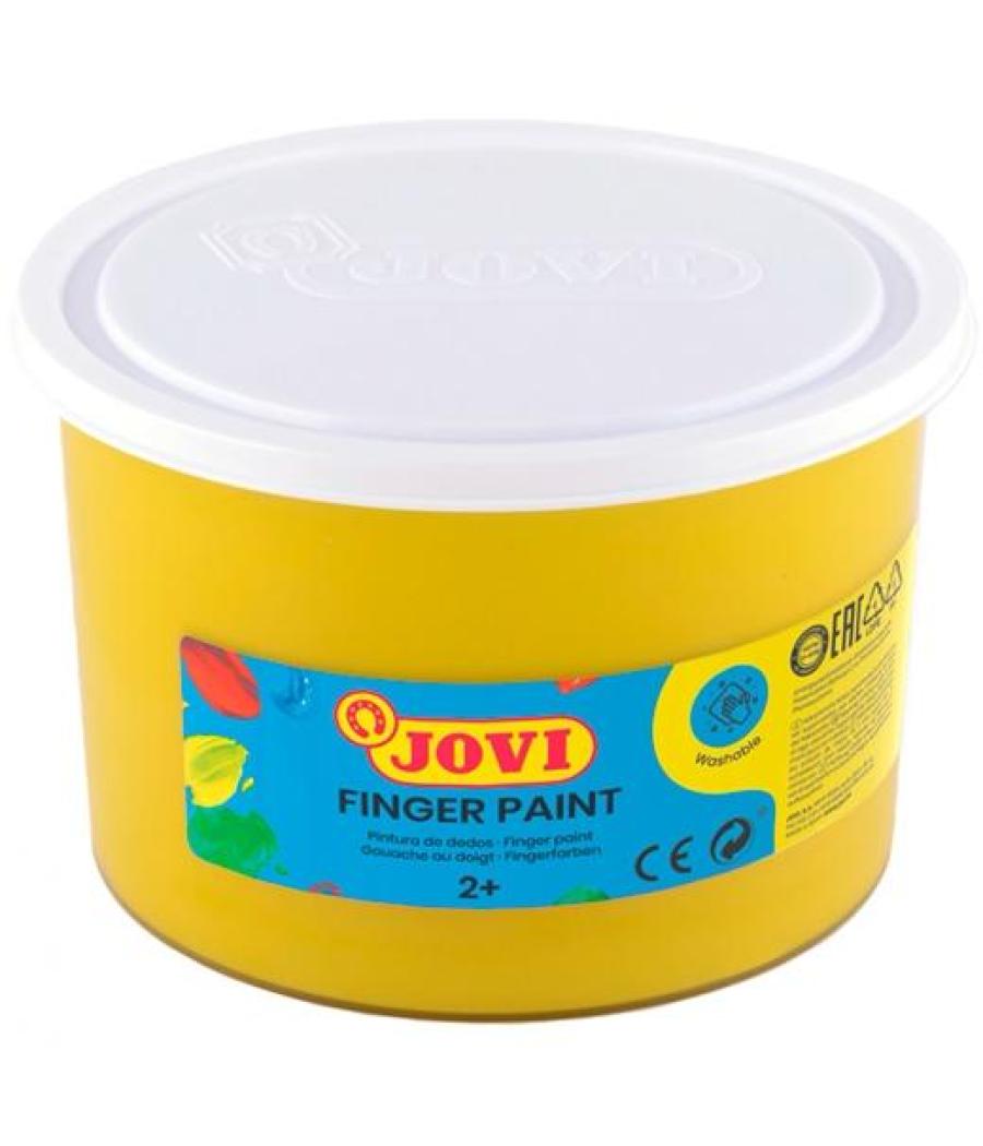 Jovi pintura de dedos finger paint bote 500ml unicolor amarillo