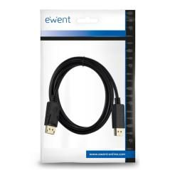 Ewent Cable Displayport 4k @ 60hZ, A/A AWG28, 3mt - Imagen 3