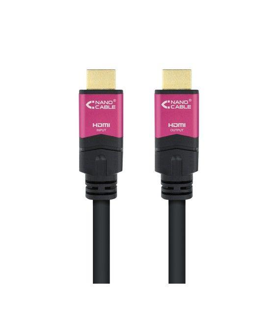 Nanocable 10.15.3720 cable HDMI 20 m HDMI tipo A (Estándar) Negro, Rosa - Imagen 2