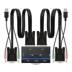 Nanocable KVM Switch VGA USB 1u-2PC+Cable - Imagen 4