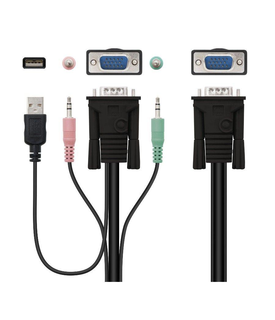 Nanocable KVM Switch VGA USB 1u-2PC+Cable - Imagen 6