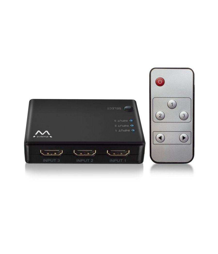 EWENT EW3730 Switch HDMI 4K 3x1con mando distancia - Imagen 8