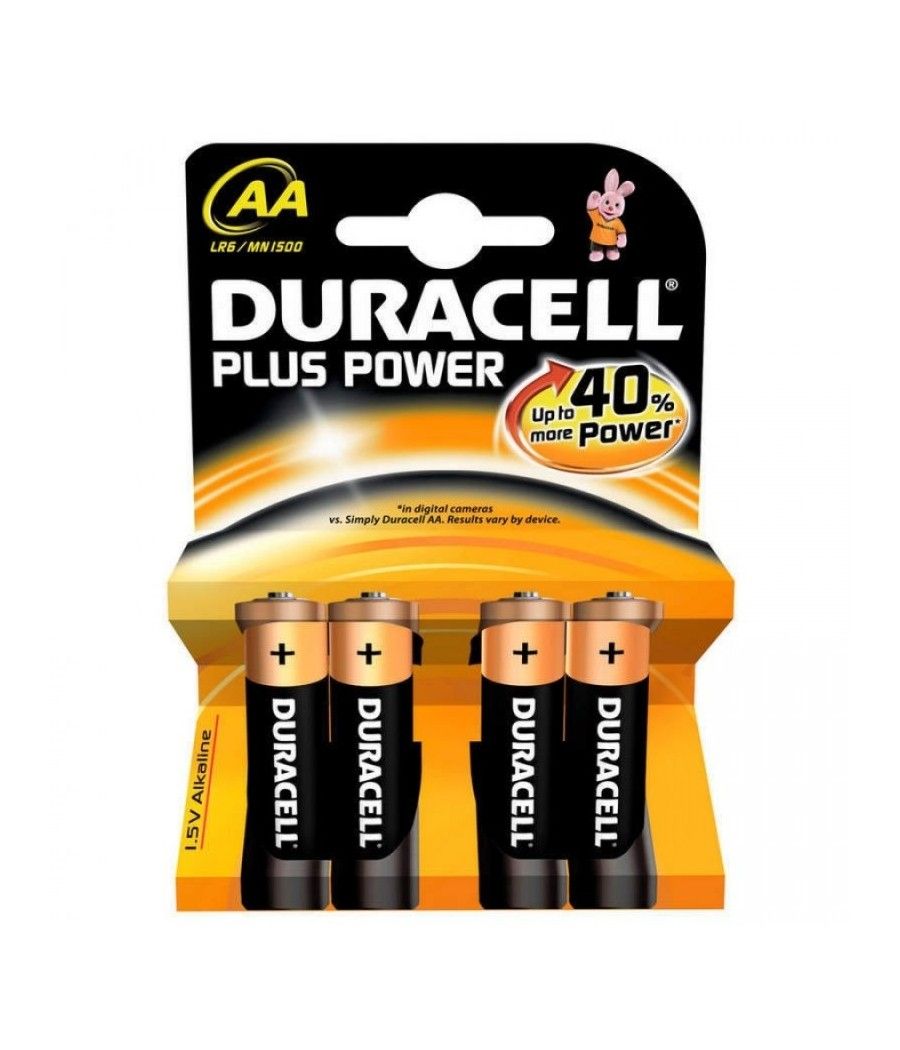 Duracell Pila Alcalina Plus Power LR6 AA Pack-4 - Imagen 2