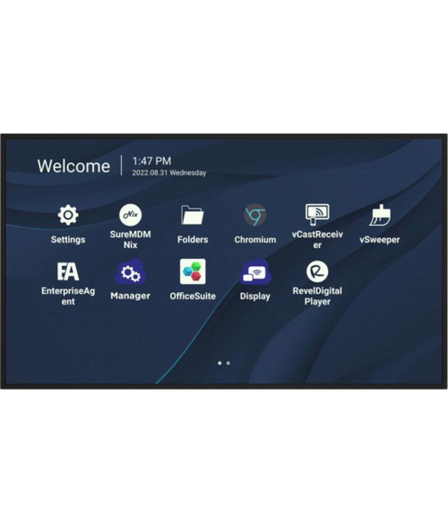 Viewsonic CDE9830 pantalla de señalización 2,49 m (98") Wifi 500 cd / m² 4K Ultra HD Negro Procesador incorporado Android 11