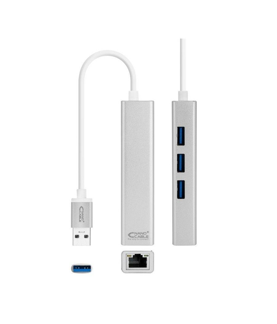 Nanocable Conversor USB 3.0 Ethernet + 3xUSB 3.0 - Imagen 4