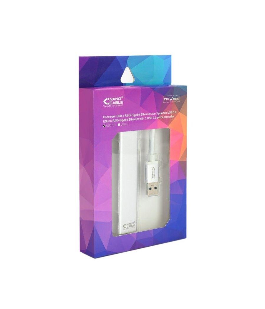 Nanocable Conversor USB 3.0 Ethernet + 3xUSB 3.0 - Imagen 6