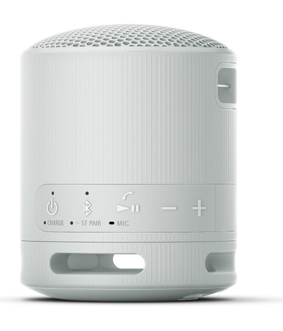 Altavoz portable con bluetooth sony xb100/ 2.0/ gris claro