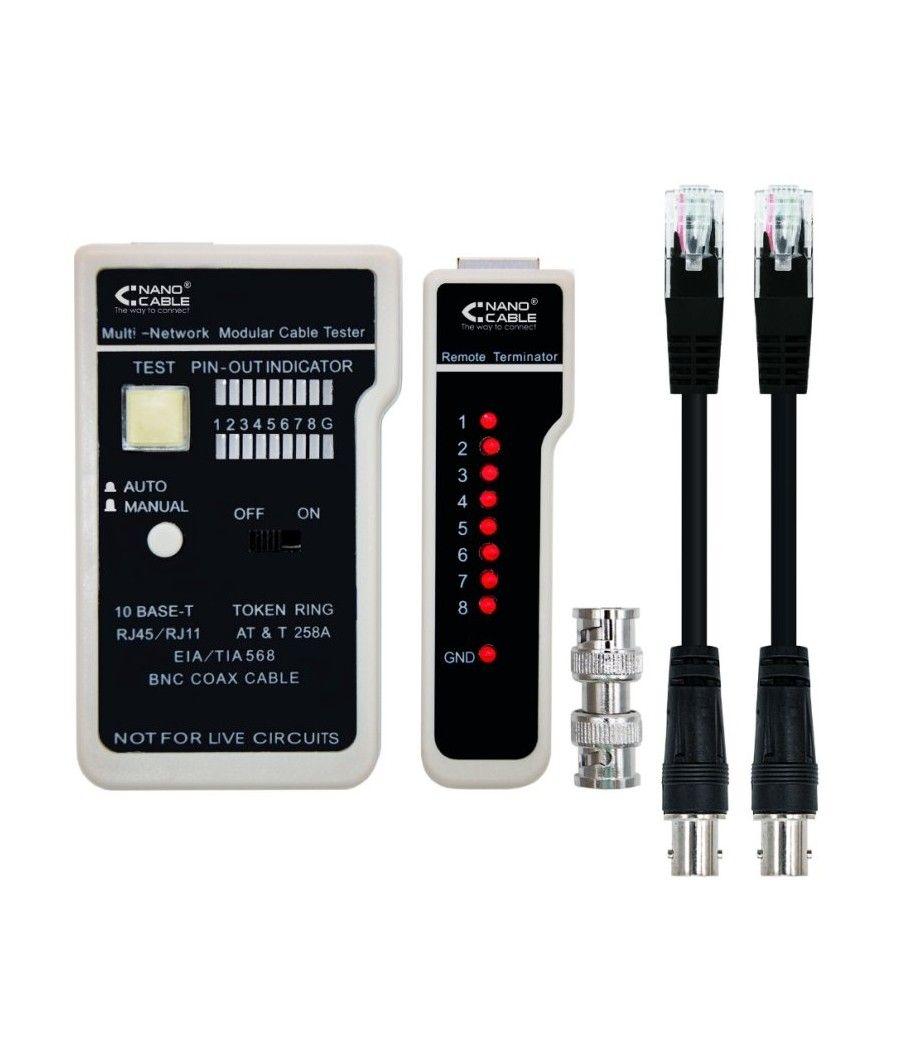 Nanocable Testeador cable RJ11/RJ12/RJ45, coaxial - Imagen 6