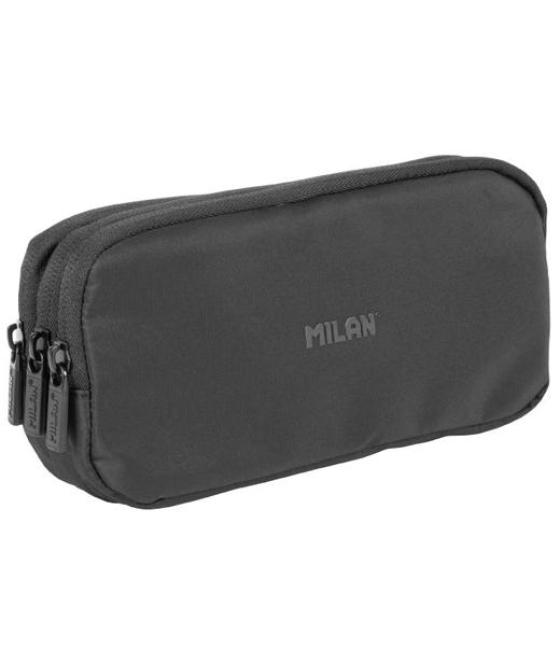Milan portatodo 3 cremalleras serie shadow negro