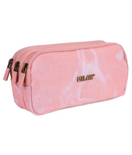 Milan portatodo 3 cremalleras serie lava rosa