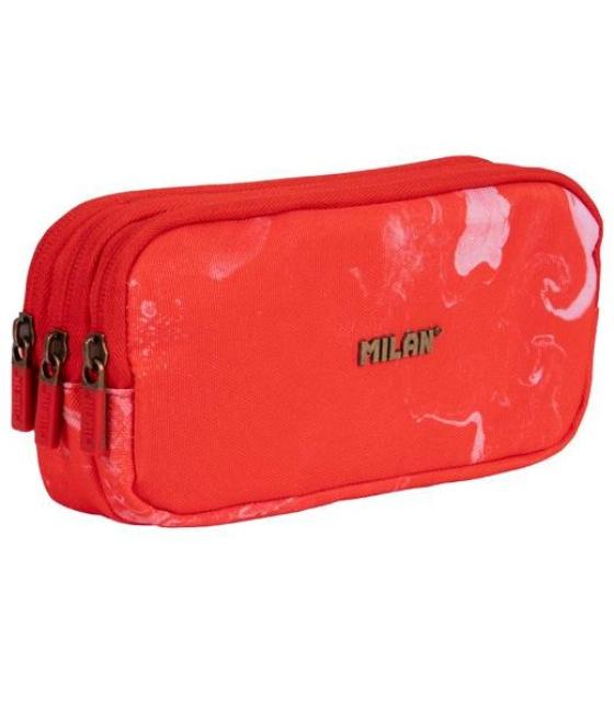Milan portatodo 3 cremalleras serie lava rojo