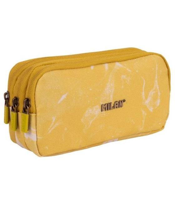 Milan portatodo 3 cremalleras serie lava amarillo