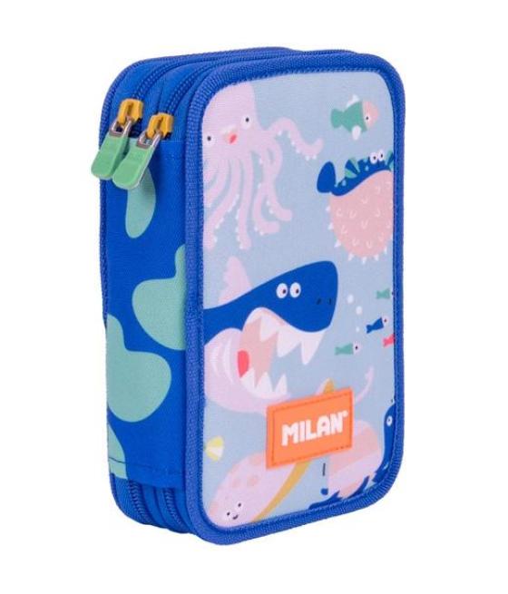 Milan plumier 2 pisos con contenido serie especial blue odyssey