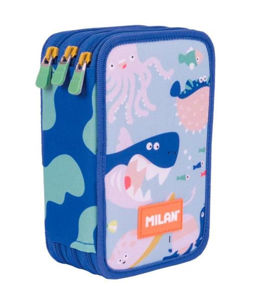 Milan plumier 3 pisos con contenido serie especial blue odyssey