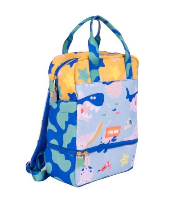 Milan mochila infantil con compartimento isotérmico 9,5l serie especial blue odyssey