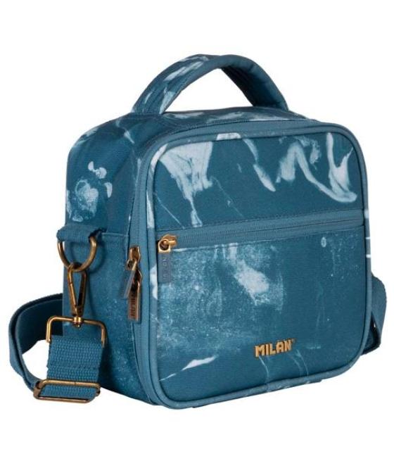 Milan bolsa isotérmica porta alimentos 3,5l con 3 recipientes serie lava azul