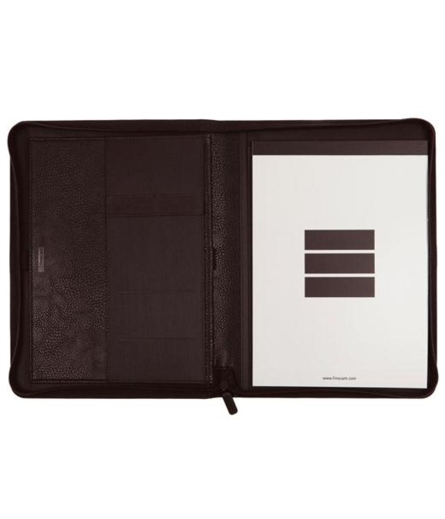 Finocam portadocumentos focus cremallera a4 poliuretano efecto piel negro