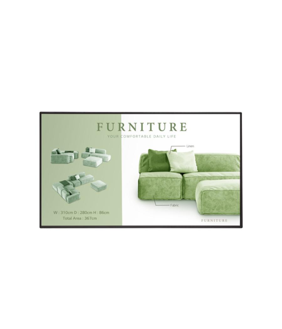 LG 43UM5N-H Pantalla plana para señalización digital 109,2 cm (43") LCD Wifi 500 cd / m² 4K Ultra HD Negro WebOS 24/7