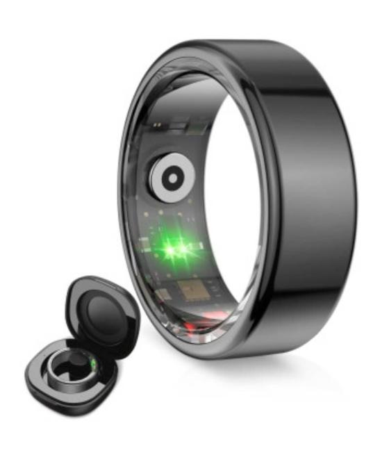Anillo inteligente ksix saturn talla s/ ø18.9mm/ notificaciones/ frecuencia cardíaca/ negro