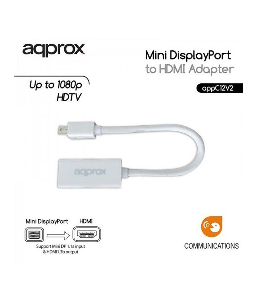 approx APPC12V2 Adaptador Mini Display Port a Hdmi - Imagen 2