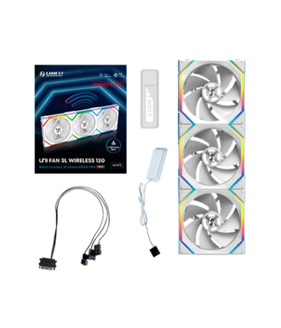 Ventilador cpu lian li unifan sl inalambrico argb 3 x 120mm blanco