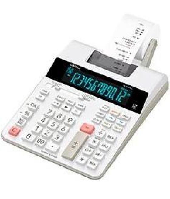 Casio calculadora con impresora fr-2650rc 12 dígitos blanco