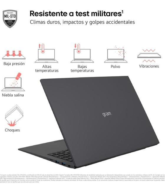 Portatil lg gram 16z90t - g intel core ultra 7 255h 32gb ssd1tb w11 16 pulgadas