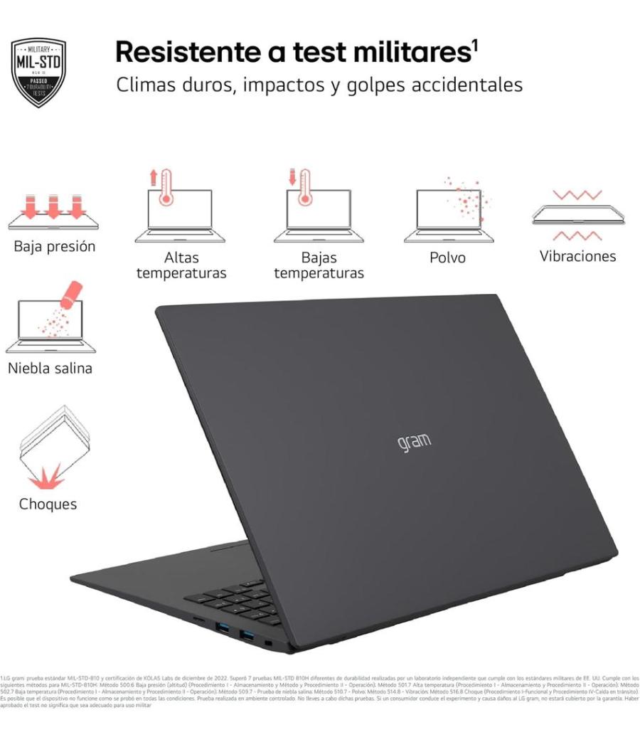 Portatil lg gram 16z90t - g intel core ultra 7 255h 32gb ssd1tb w11 16 pulgadas