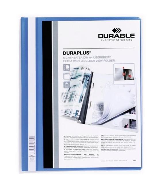 Durable carpeta de presentación dossier fástener duraplus a4 azul -25 ud-
