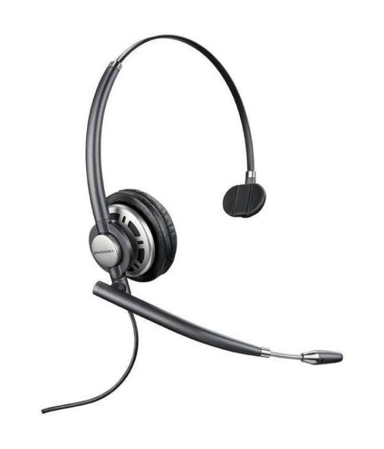 Hp poly auriculares encorepro hw710, e a diadema monoaural c/ micrófono control de volumen conector qd negro