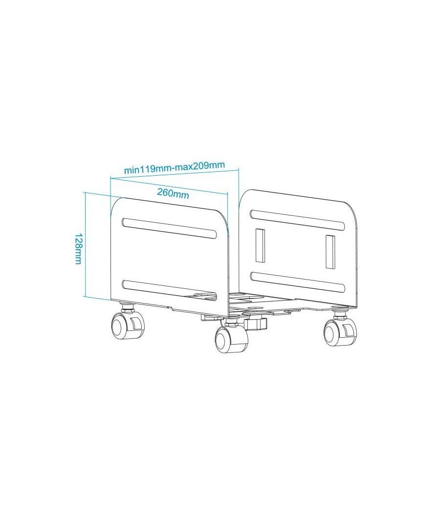 TooQ Soporte para CPU de SUELO con ruedas negro - Imagen 12