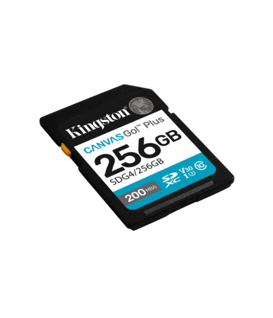 Kingston technology 256gb sdxc canvas go plus gen4 200mb/s c10 uhs-i u3 v30