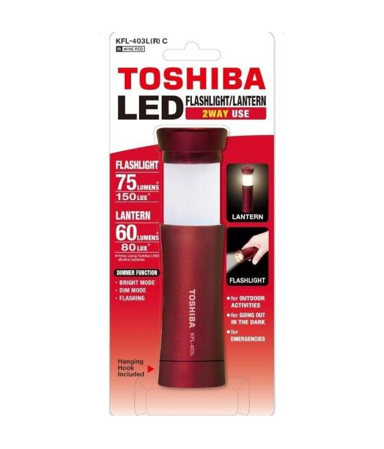 Linterna toshiba kfl-403l/ 3 pilas *aaa/ roja