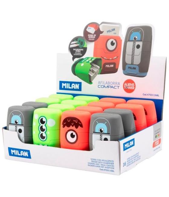 Milan afilaborras compact serie especial aliens surtido caja expositora 16 ud