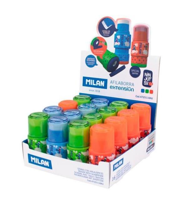 Milan afilaborra extension serie especial ninjutsu c/surtidos caja expositora 16 ud