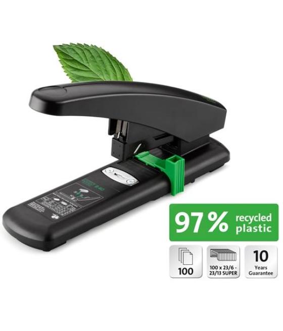 Novus grapadora de gruesos b40 re new 100h negro/verde