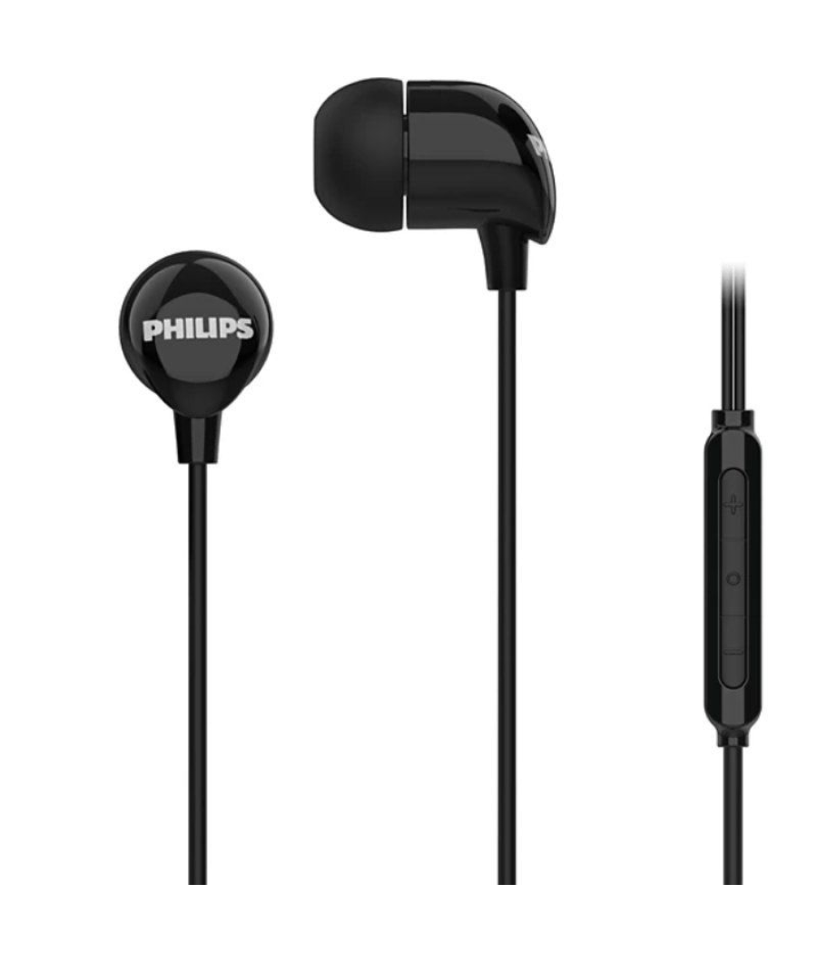 Auriculares intrauditivos philips she1405bks/27/ con micrófono/ usb tipo-c/ negros