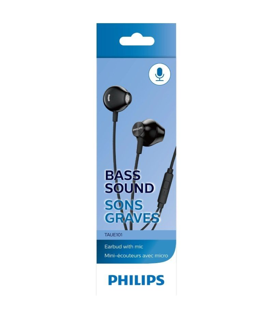 Auriculares intrauditivos philips taue101bk/00/ jack 3.5/ negros