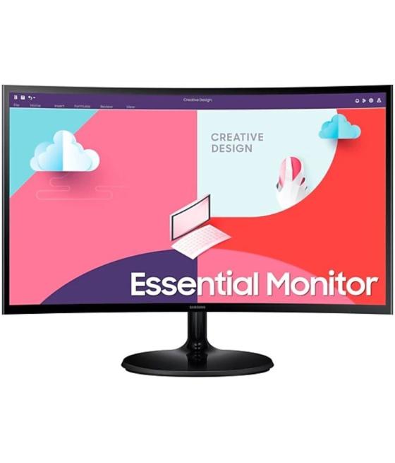 Monitor curvo samsung essential monitor s36c s27c364eau/ 27'/ full hd/ negro
