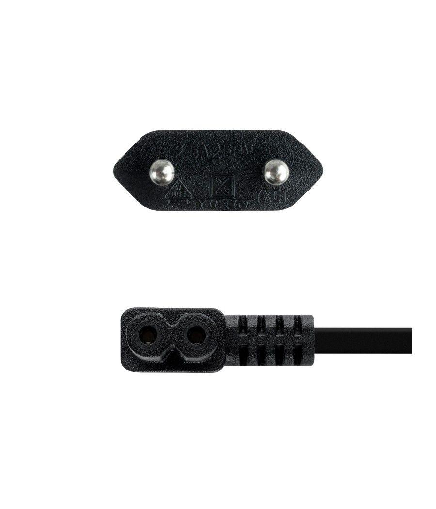 Nanocable Cable Alim. forma 8 Acodado CEE7/C7 3 m - Imagen 6