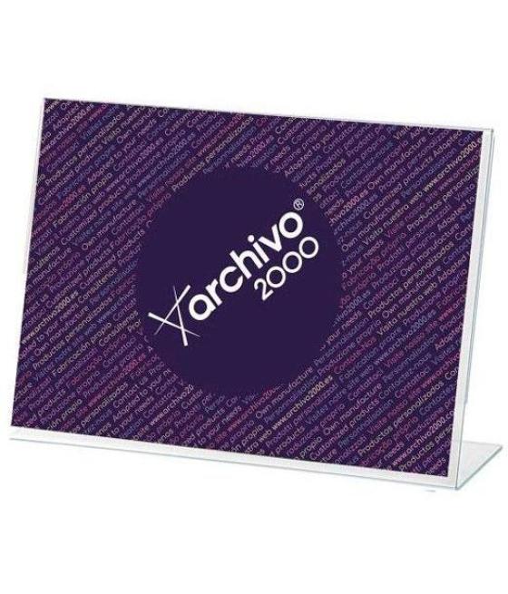 Archivo 2000 expositor sobremesa en forma de l din a4 horizontal 65x300x215 mm