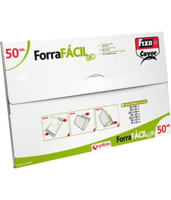Fixo forro libros forrafácil eco ajustable pp 295x520mm caja 50 ud