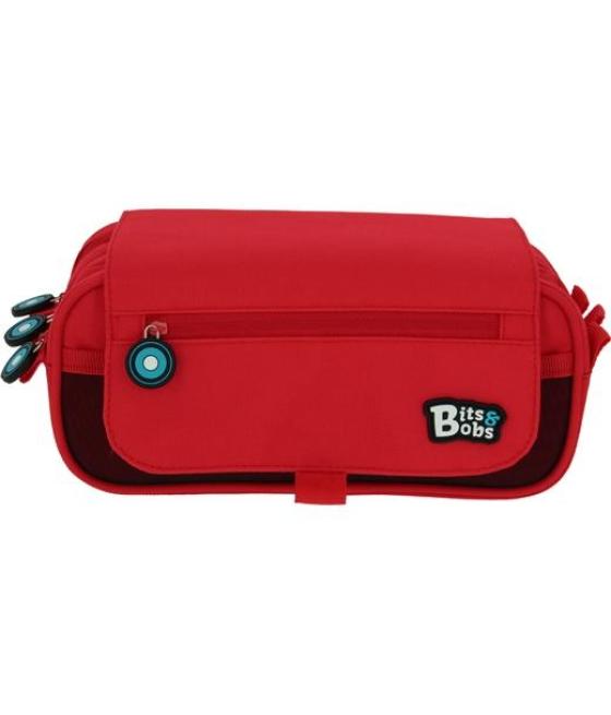 Grafoplás portatodo triple c/solapa bits&bobs rojo
