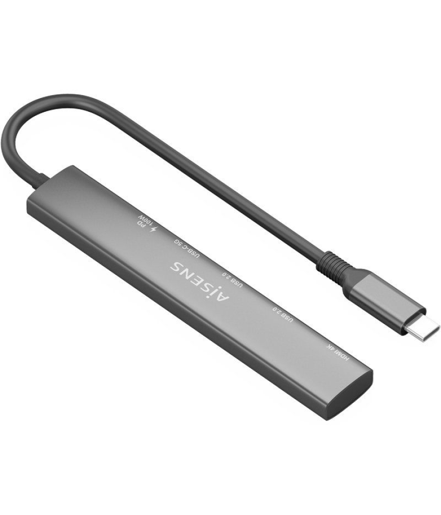 Docking usb tipo-c aisens asuc-5p022-gr/ 1xhdmi/ 2xusb/ 1xusb tipo-c/ 1xusb tipo-c pd/ gris